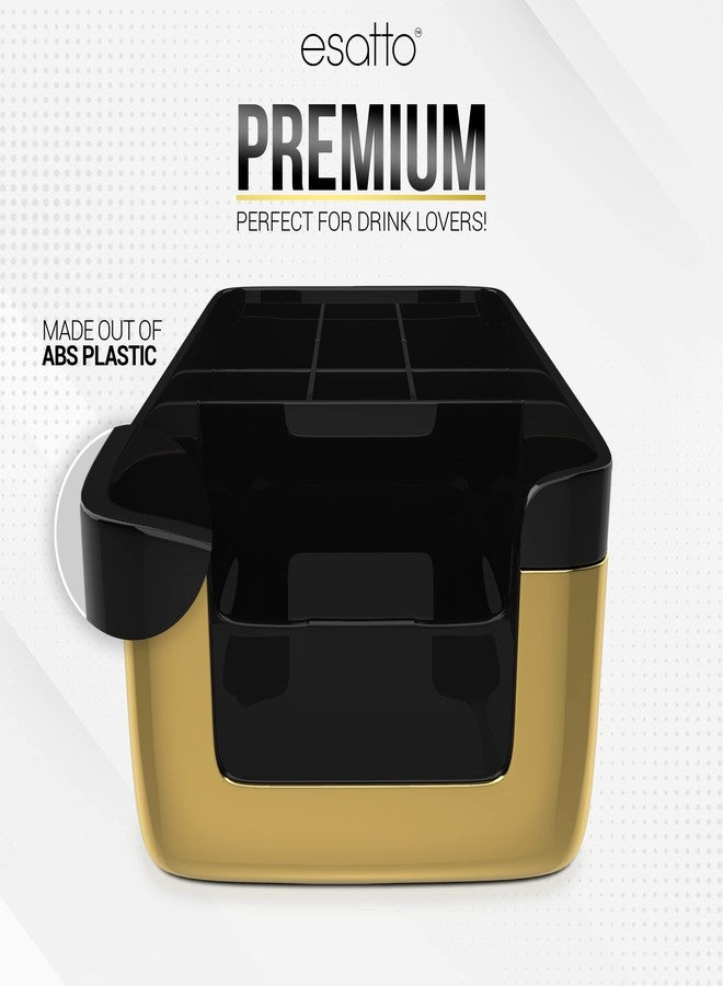 Esatto Professional Bar Products Premium Bar Caddy (Gold), Used to Easily Organize Bar Items and Workspace, With Additional 12 Pourers For Precision Pouring and 12 Pourer Covers - Image 5